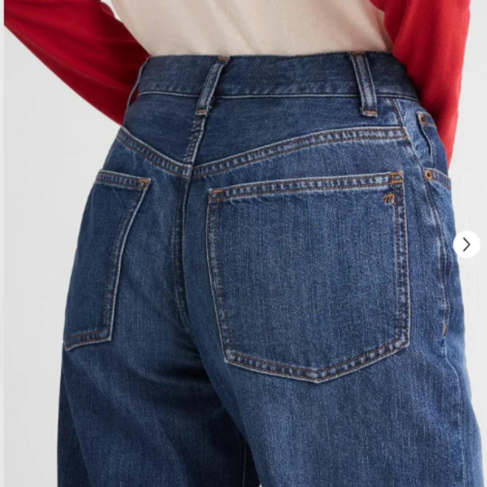 NWT Madewell The Perfect Vintage Wide-Leg Jean Soft Drape Wool Blend Sz. 29 - Picture 4 of 12